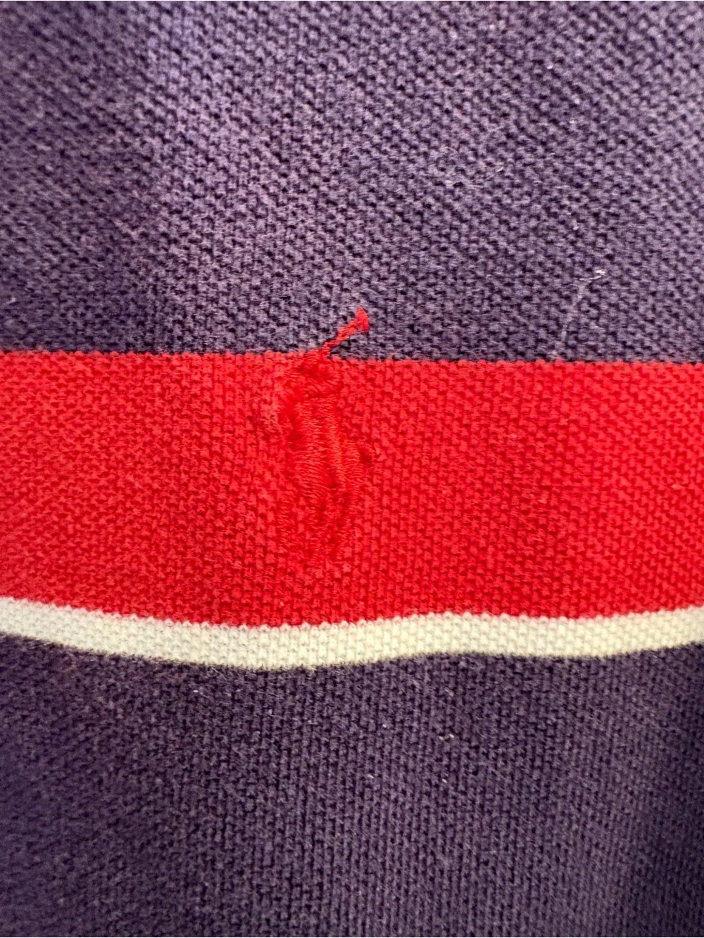 Ralph Lauren Navy, Red & White Striped Polo Shirt